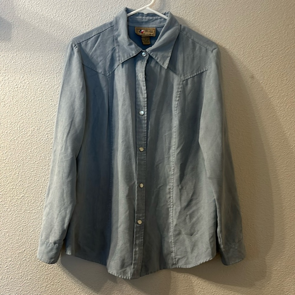 VTG Don’t mess with Texas snap button western shirt size large